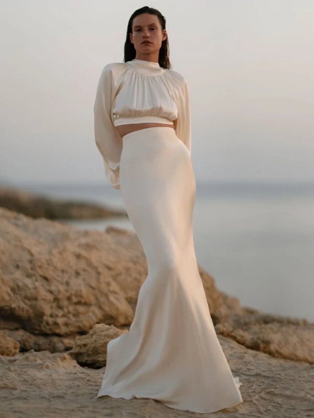 Shona Joy | La Lune High Waist Maxi Skirt - Cream (NWT)